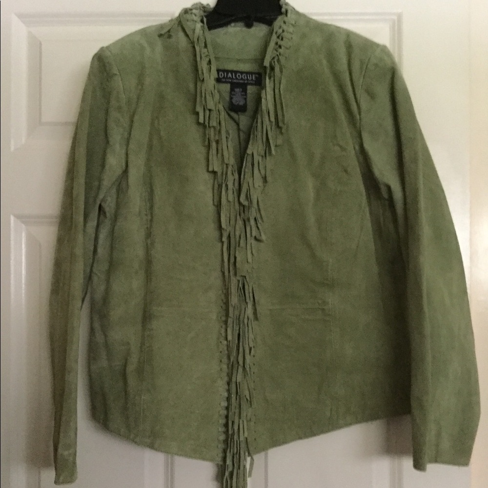 Dialogue suede leather jacket